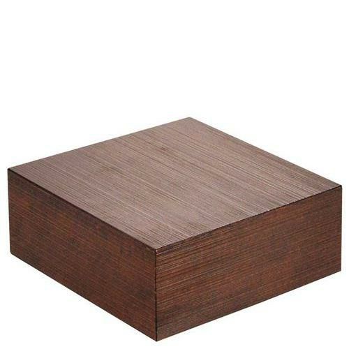 木製 千筋キューブ 茶 200×200×80mm