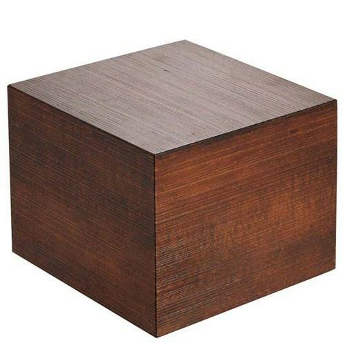 木製 千筋キューブ 茶 200×200×160mm