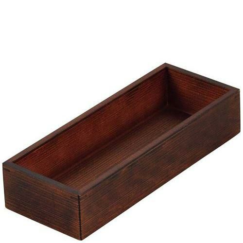 木製 千筋カトラリーボックス こげ茶