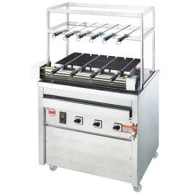【業務用/新品】　ヒゴグリラー シェラスコ焼機タイプ三相200V 幅980×奥行700×高さ1,510 [3G-220]